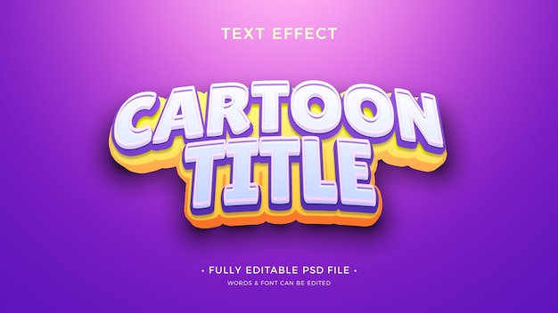 PSD cartoon-text-effekt