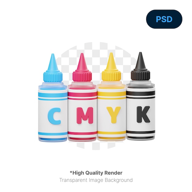 Cartouche D'encre Icône 3D Psd Premium