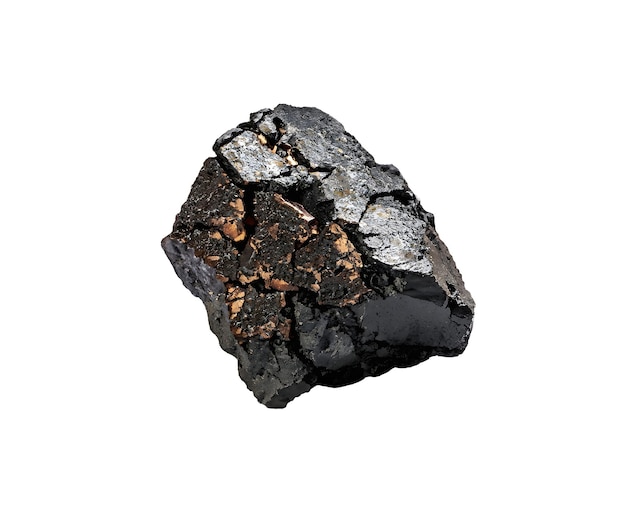 carvão com o fundo transparente de minério de cobre