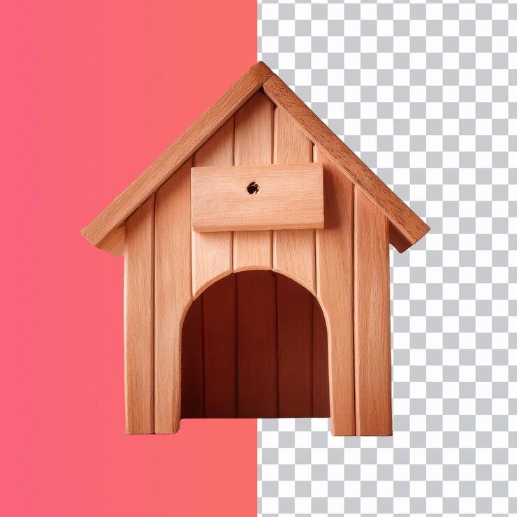 PSD casa de cão isolada em fundo transparente