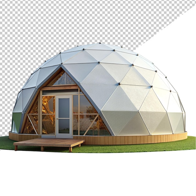 PSD casa de cúpula com fundo transparente