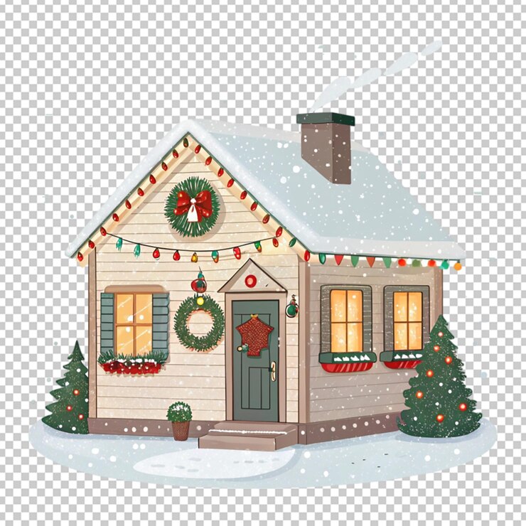 PSD casa di natale natale