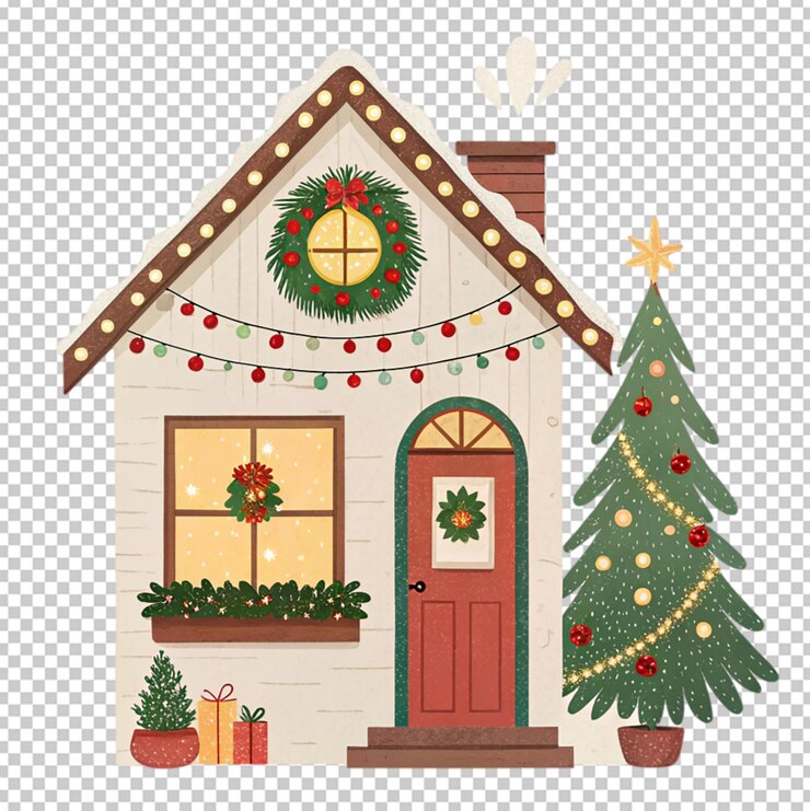 PSD casa di natale natale