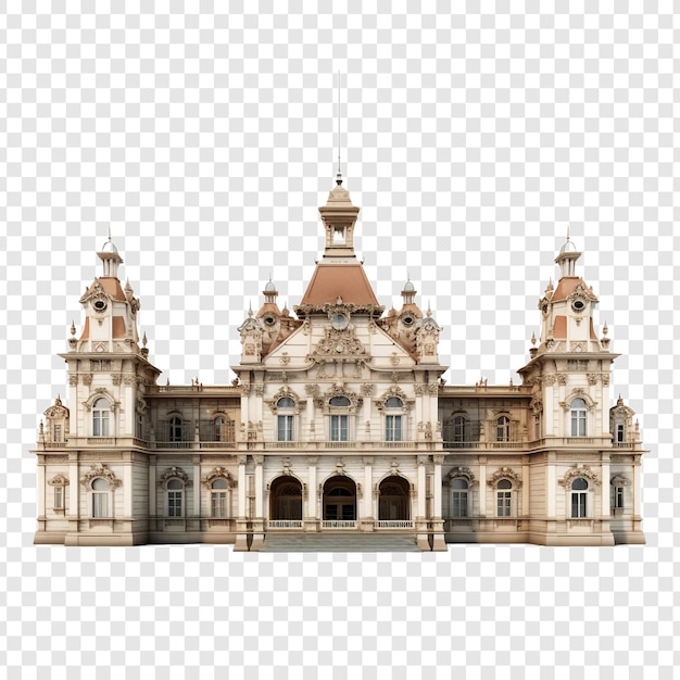 Casa do palácio isolada em fundo transparente