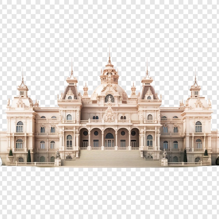 PSD casa do palácio isolada em fundo transparente