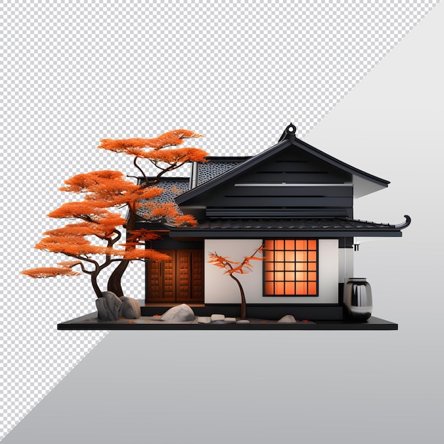 PSD casa en miniatura japonesa en papúa nueva guinea