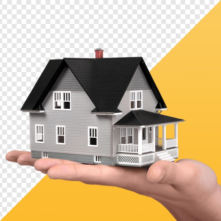 PSD casa modelo em mão