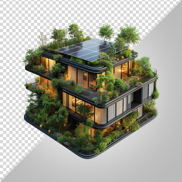 Casa de la naturaleza en 3d