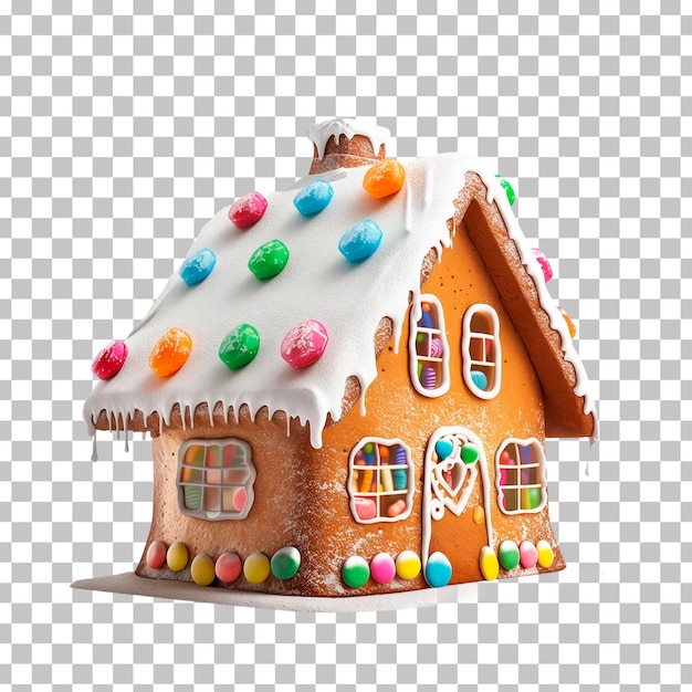 PSD una casa de pan de jengibre con una casa de gingerbread en la parte inferior