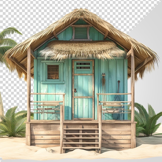 PSD casa de la playa clipart en png