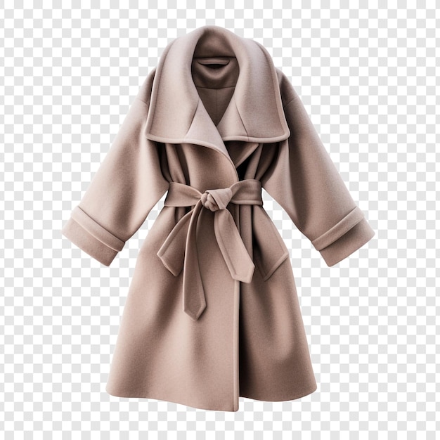 PSD casaco de lã de moda isolado sobre fundo transparente