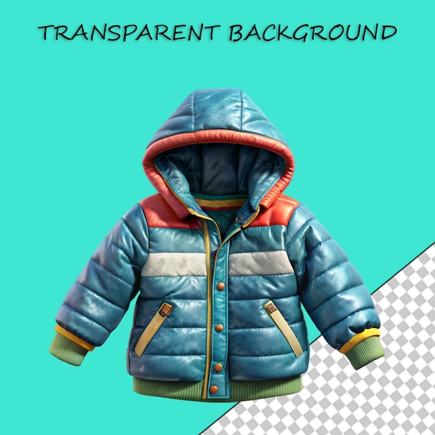 PSD casaco infantil isolado em transparente