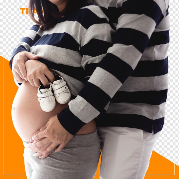 casal grávida amor com fundo transparente