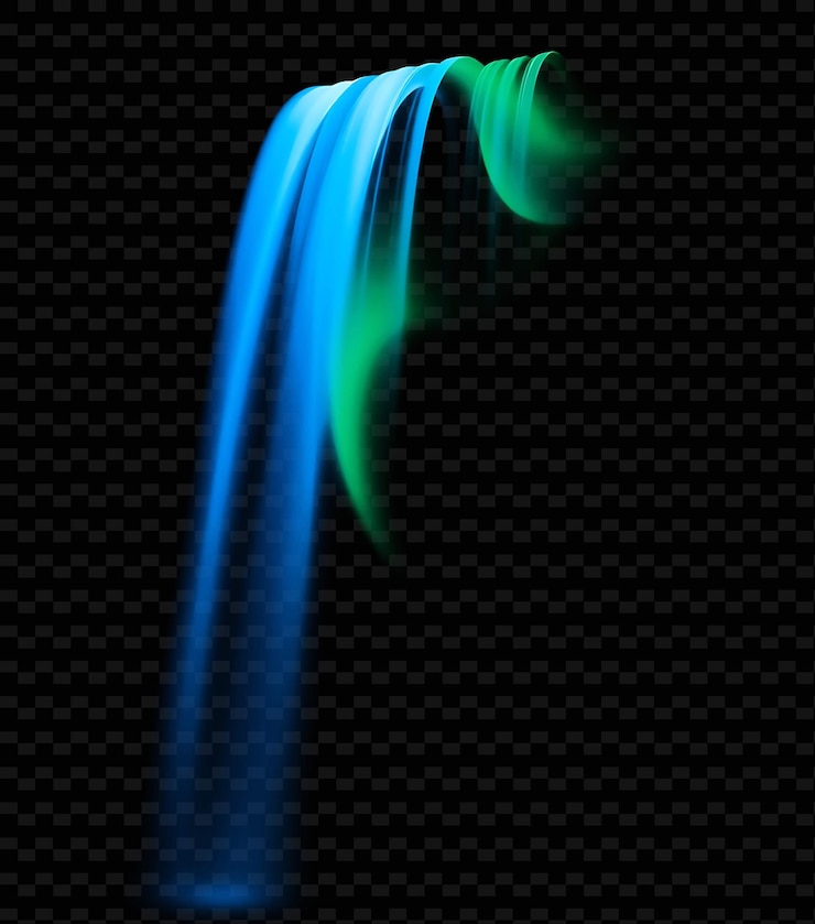 PSD cascade aurora una cascada en cascada de luz que brilla constantemente en la profundidad de png la textura de la luz chisporroteanteb