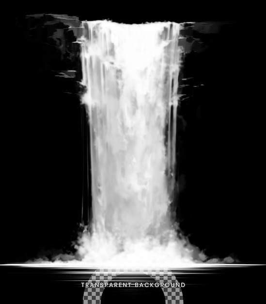 cascata isolata sullo sfondo trasparente