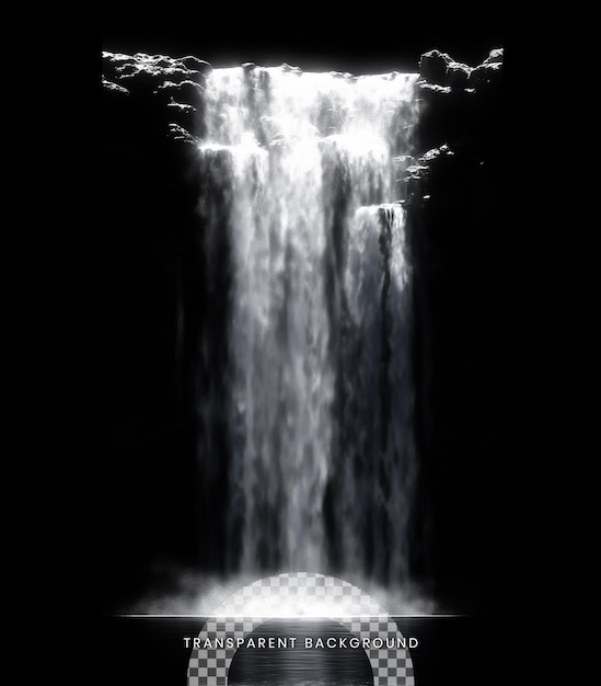 cascata isolata sullo sfondo trasparente