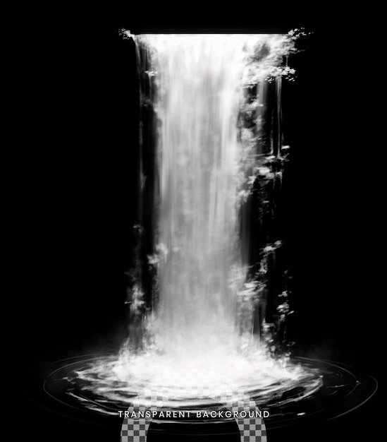 cascata isolata sullo sfondo trasparente