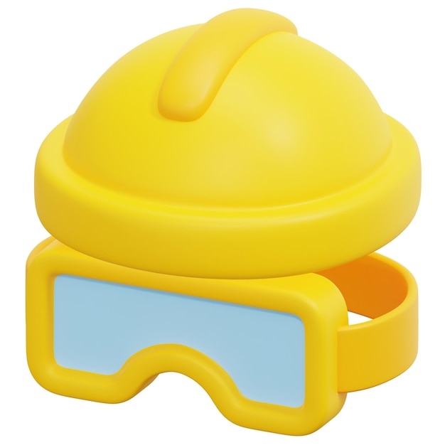 casco 3d render icono ilustración