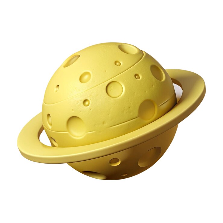 PSD un casco amarillo con agujeros está al revés