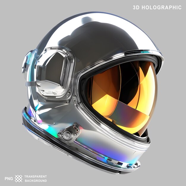 PSD casco de astronauta holográfico en 3d