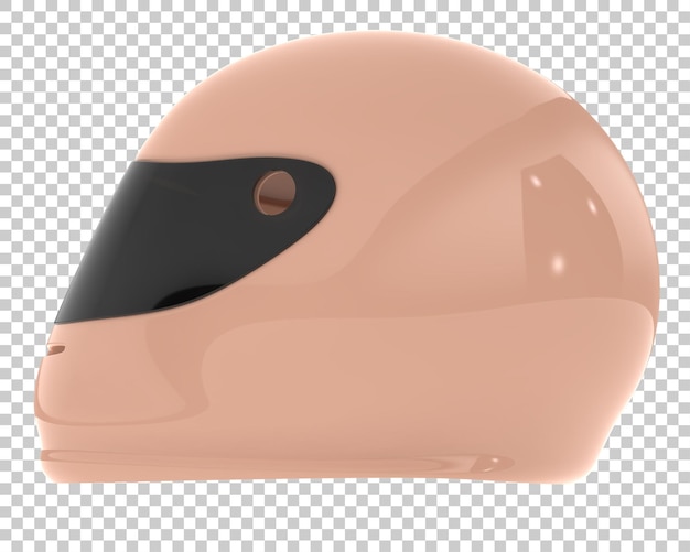 Casco de carreras en la ilustración de renderizado 3d de fondo transparente