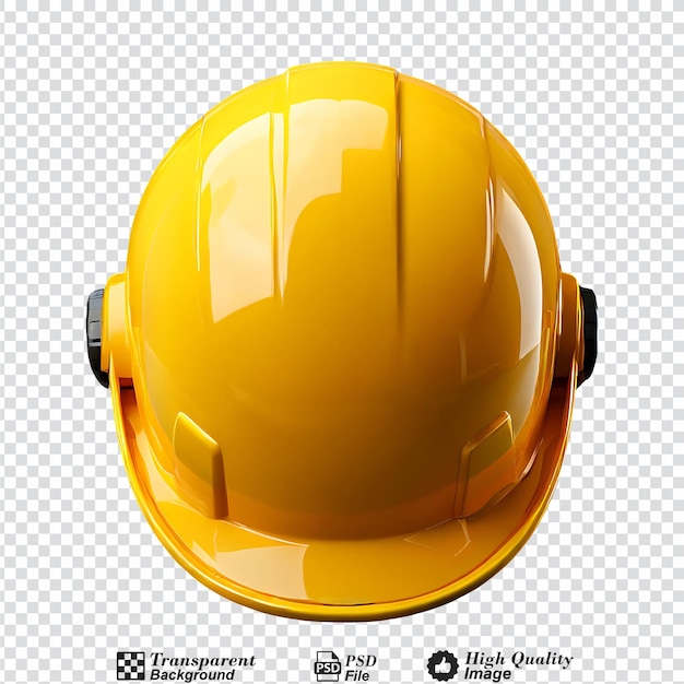 PSD casco de construcción casco un casco duro amarillo aislado sobre un fondo transparente