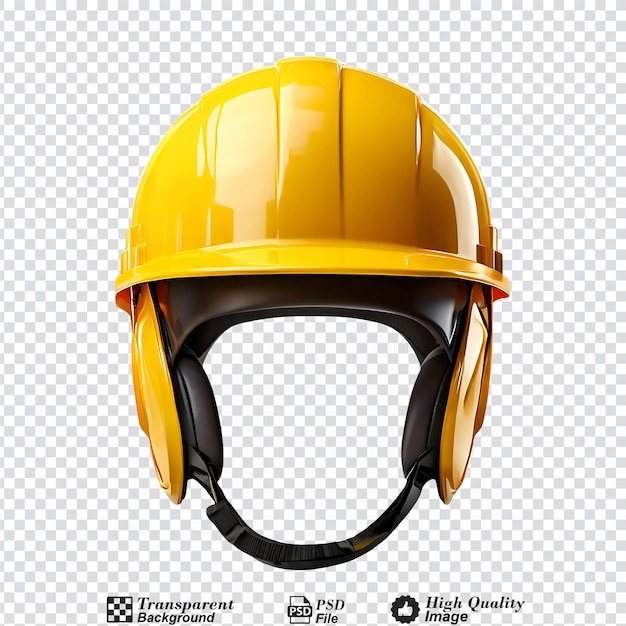 PSD casco de construcción casco un casco duro amarillo aislado sobre un fondo transparente