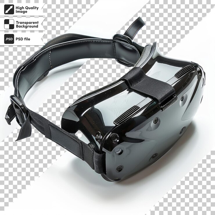 PSD un casco con una correa que dice gafas de protección en él
