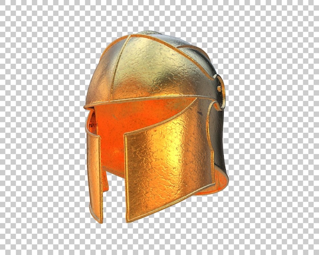 Casco di guerra isolato sullo sfondo illustrazione di rendering 3D