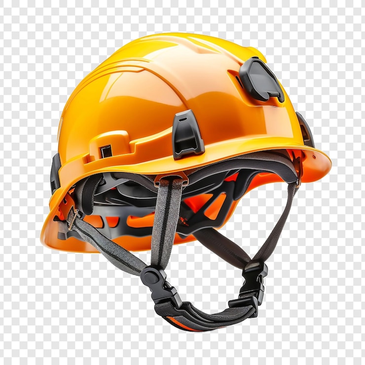 PSD casco di sicurezza isolato su sfondo trasparente