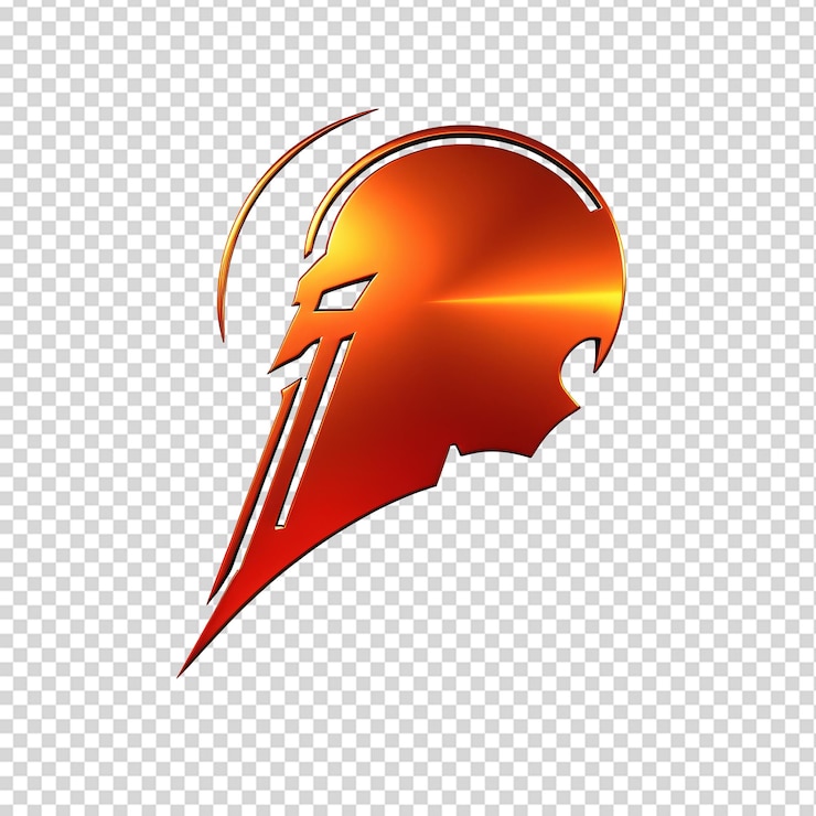 PSD el casco espartano aislado en una ilustración de fondo transparente
