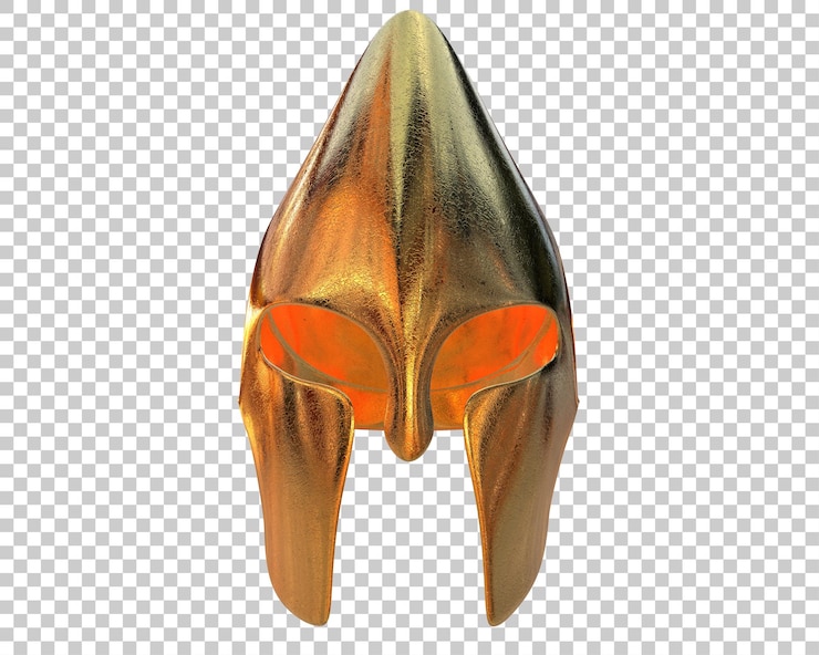 PSD el casco de gladiador aislado en el fondo ilustración de renderización 3d