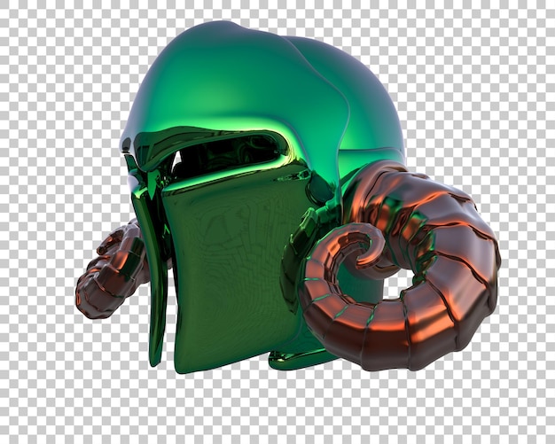 El casco de gladiador aislado en el fondo Ilustración de renderización 3D