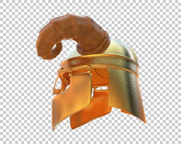 PSD el casco de gladiador aislado en el fondo ilustración de renderización 3d