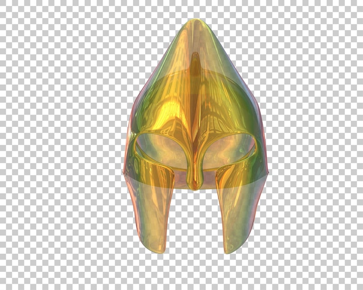 PSD el casco de gladiador aislado en el fondo ilustración de renderización 3d