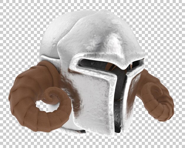 Casco de gladiador sobre fondo transparente Ilustración de renderizado 3d