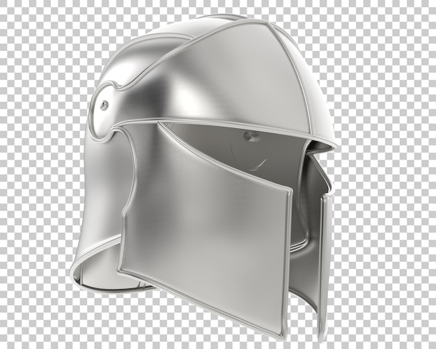 Casco medieval sobre fondo transparente Ilustración de renderizado 3d