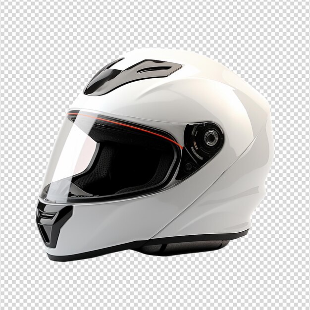 Casco de motocicleta aislado sobre un fondo transparente