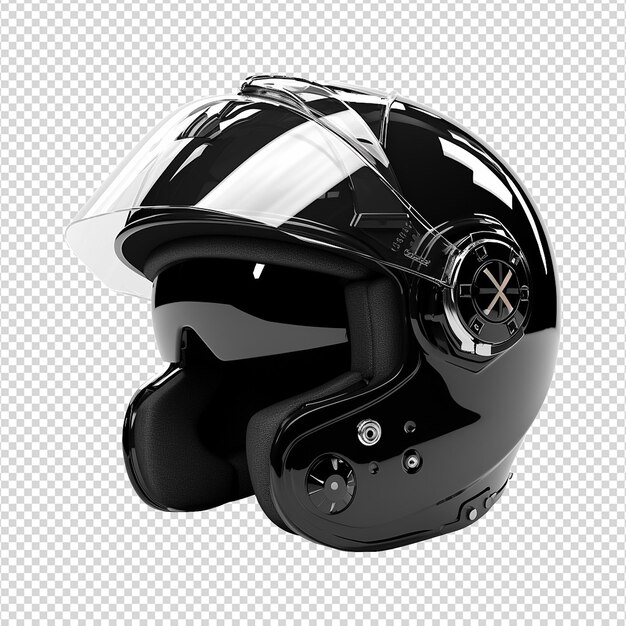 Casco de motocicleta aislado sobre un fondo transparente