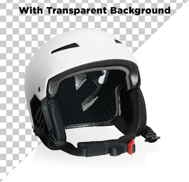 Casco de motociclista o ciclista blanco PNG PSD en fondo transparente