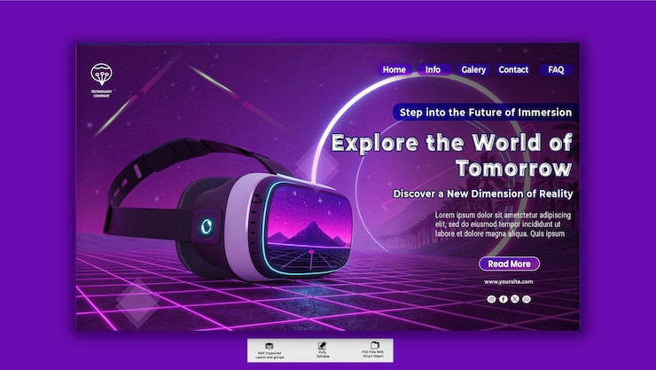 PSD casco de realidad virtual