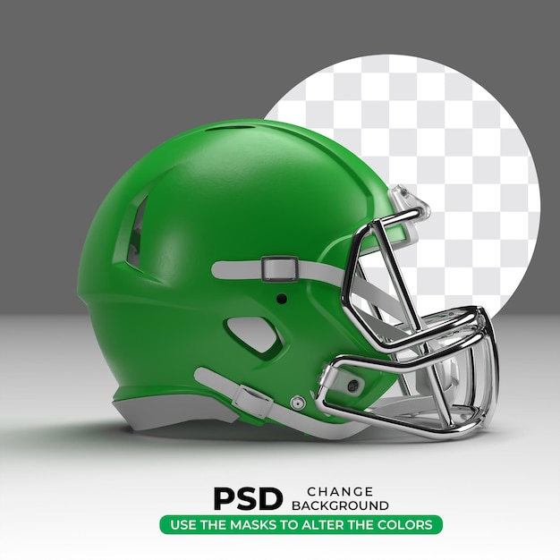 Casco verde futbol psd