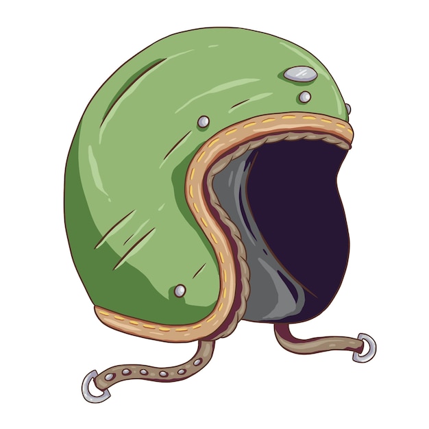 casco verde sottile per la testa