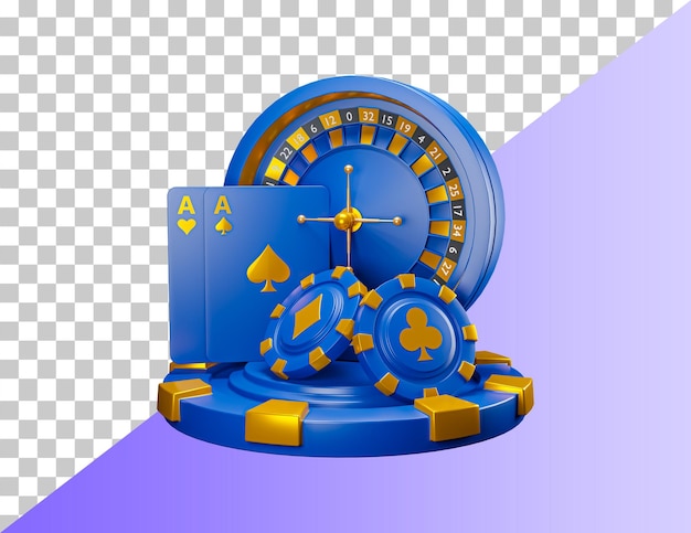 Casino karten poker blackjack baccarat 3d-symbol. casino-spielchips, wettkarten, wettartikel, pokerchips