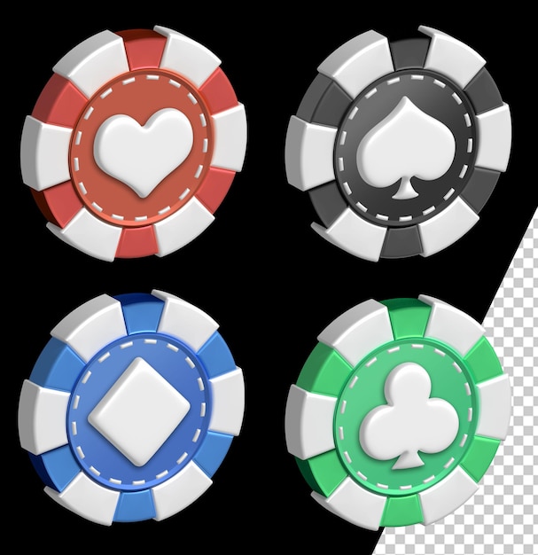 Casino Poker Chip, Clipart De Jeu De Jeu En Ligne. Rendu 3d