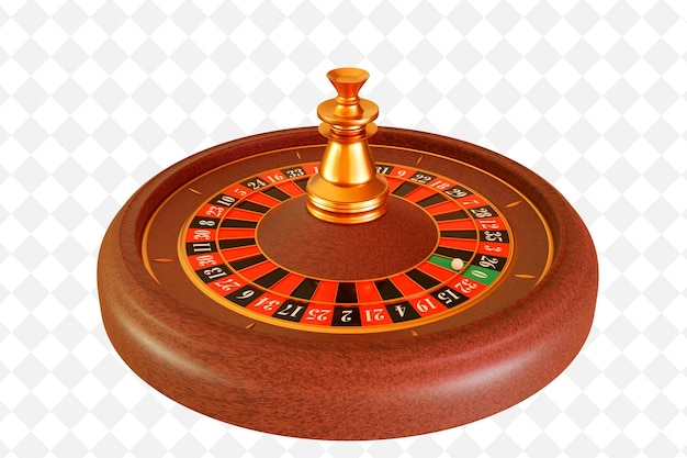 Casino-roulette-rad auf isoliertem hintergrund realistische 3d-darstellung des casino-roulette-tisches