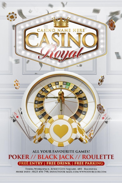 PSD casino royal flyer et modèle de publication sur les réseaux sociaux