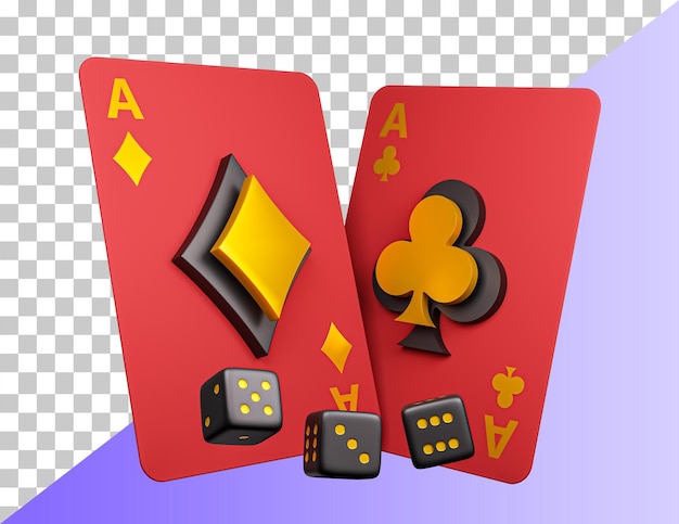 Casino tarjetas poker blackjack baccarat 3d icono. fichas de juegos de casino, cartas de apuestas, fichas de póquer de artículos de apuestas