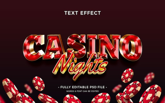 PSD casino-texteffekt