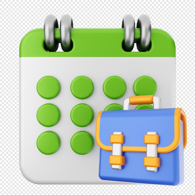 Caso de trabajo de calendario 3D